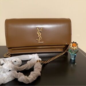 NEW Brown with gold chain strap Crossbody Shoulder Bag